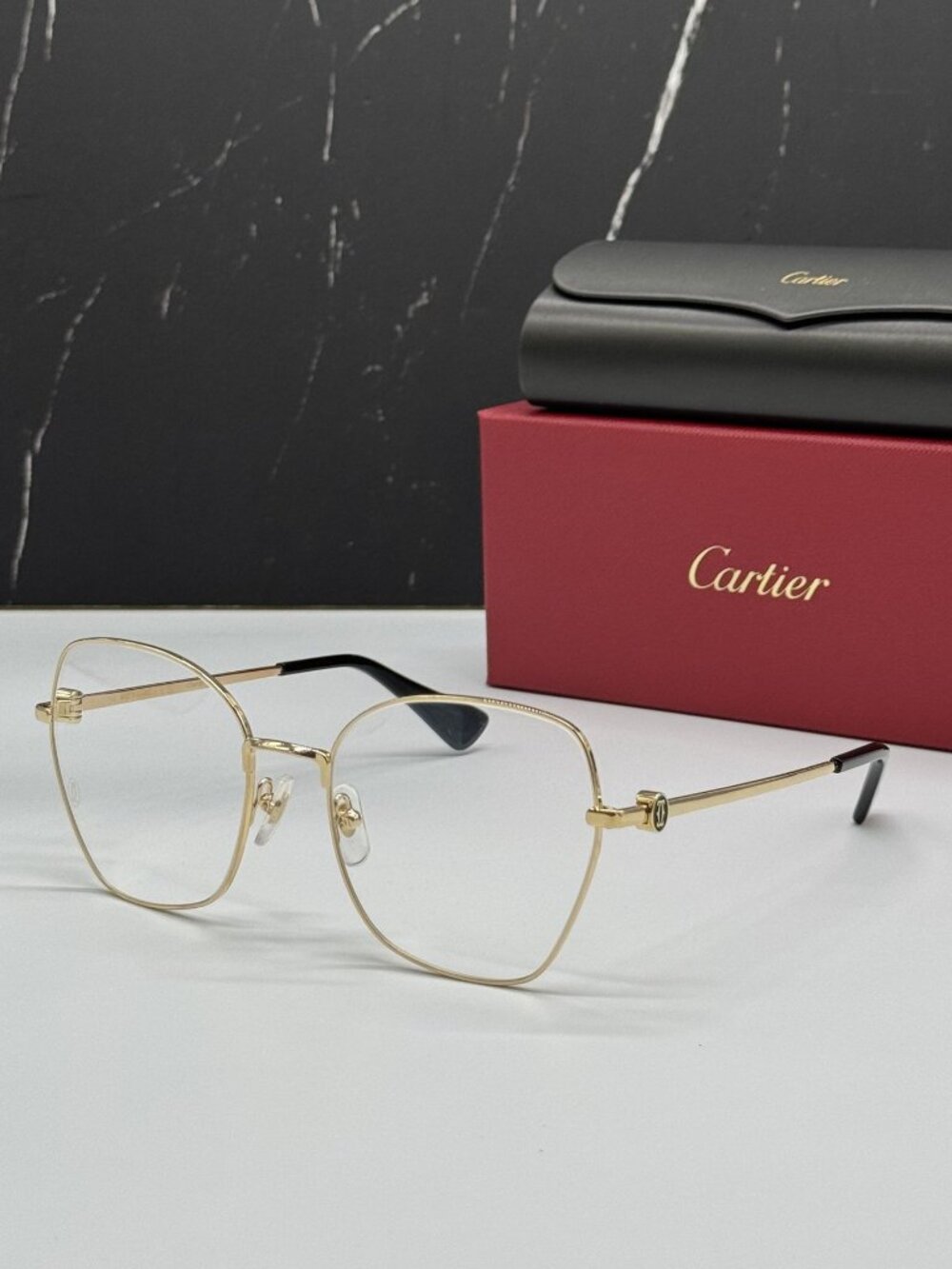 NWT Cartier Gold Women Eyeglasses CT0413O 001 Authentic